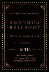 Fancy night - Invitación De Cumpleaños